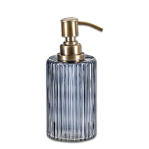 Nkuku Valeska Recycled Glass Soap Dispenser Smoke